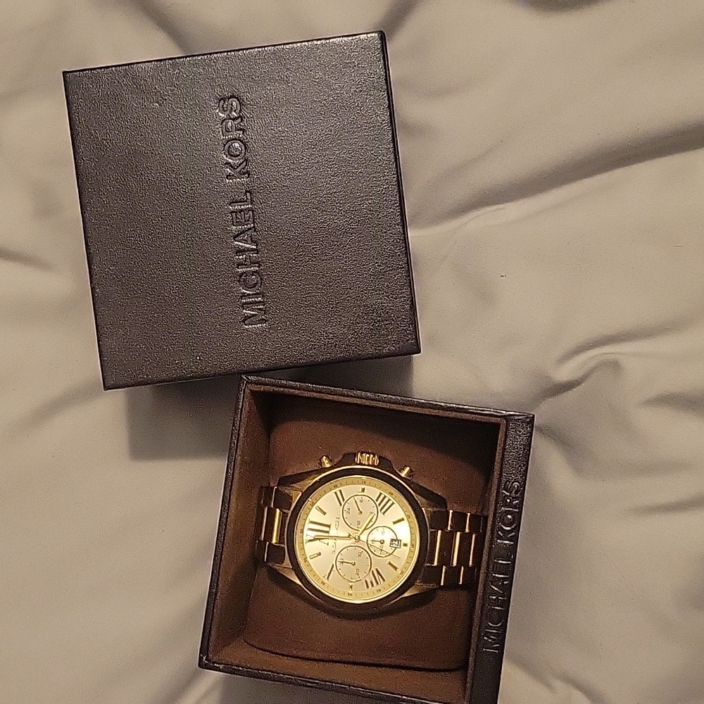 Michael Kors oversized gold-tone women's watch